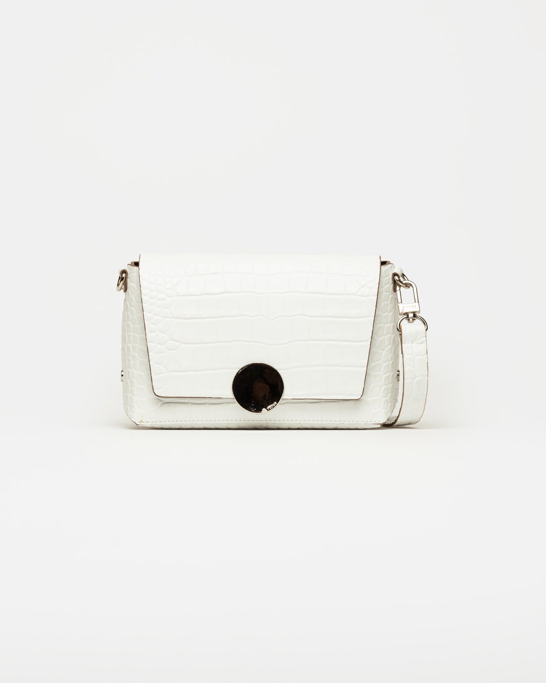 Bandolera Oasis en cuero croco shine
