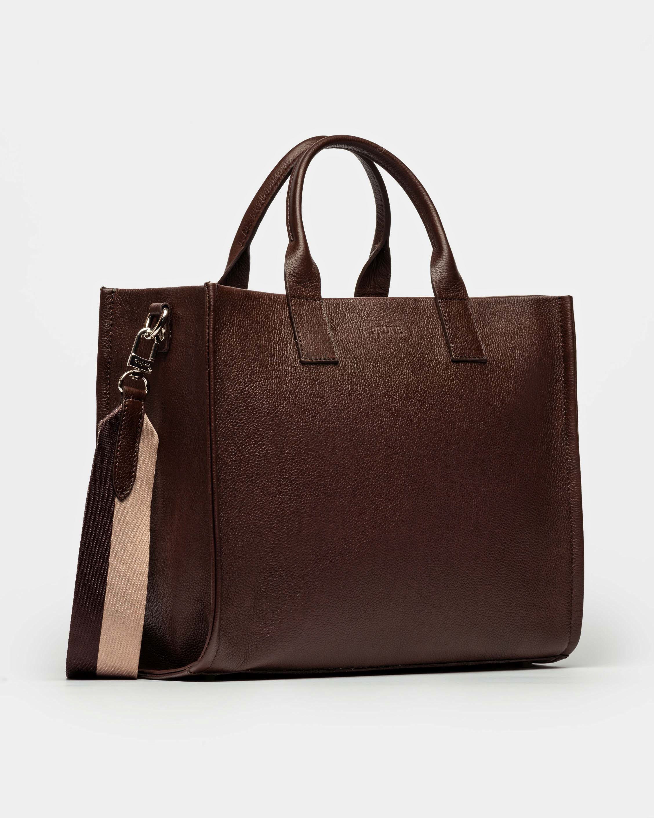 Cartera de mano Capri en cuero graneado