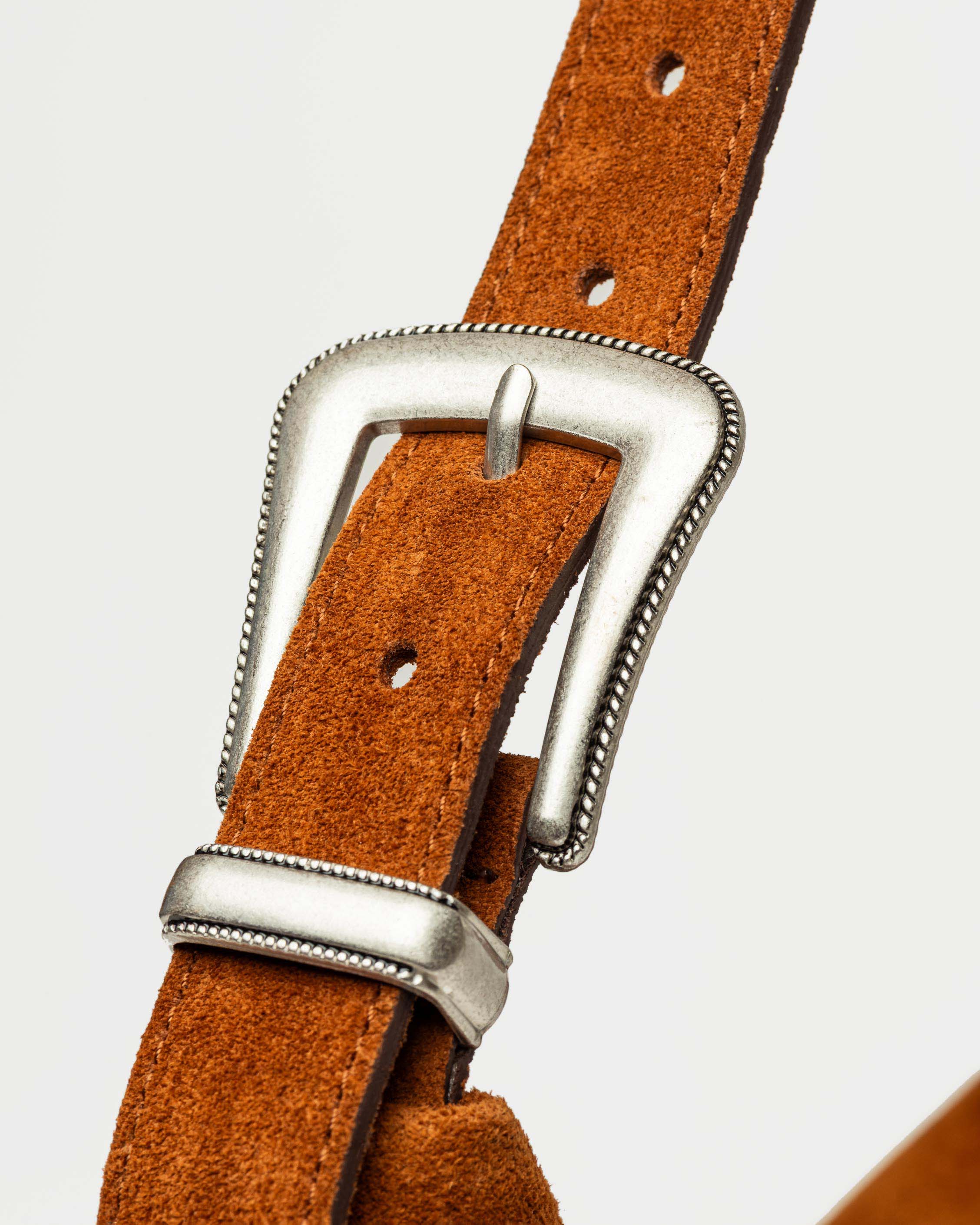 Cartera al hombro Bamboo en cuero gamuza