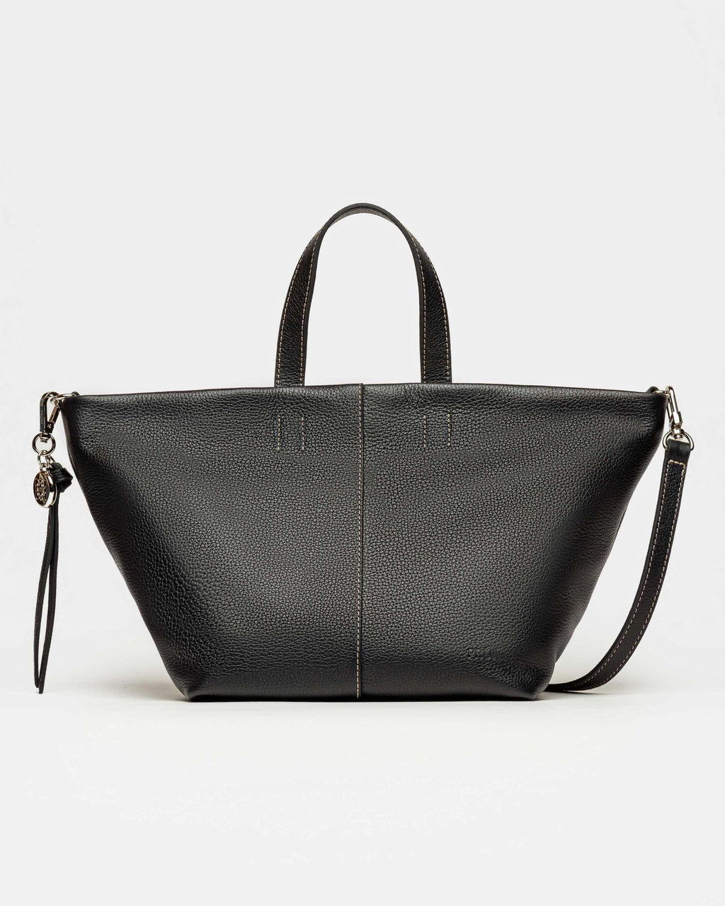 Cartera de mano The Flapper en cuero graneado