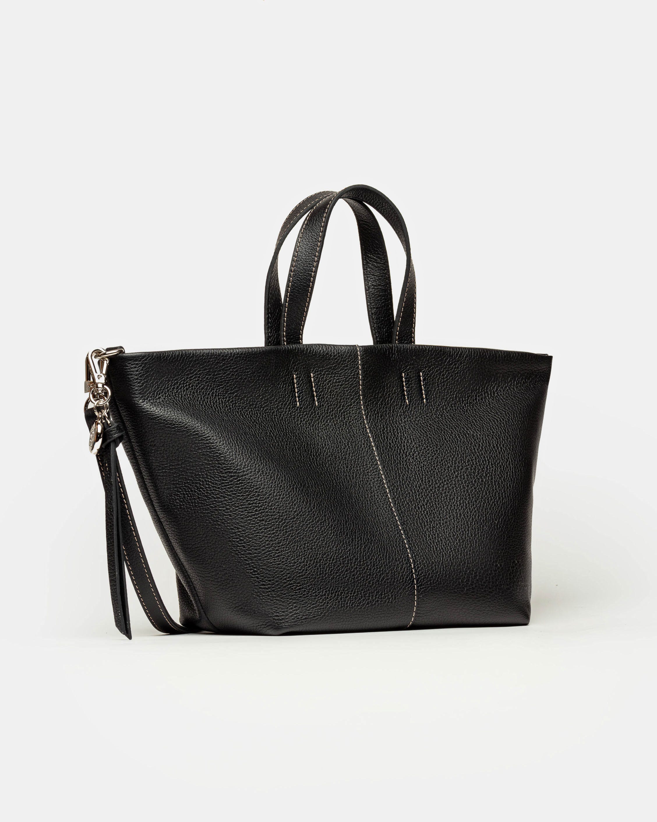Cartera de mano The Flapper en cuero graneado