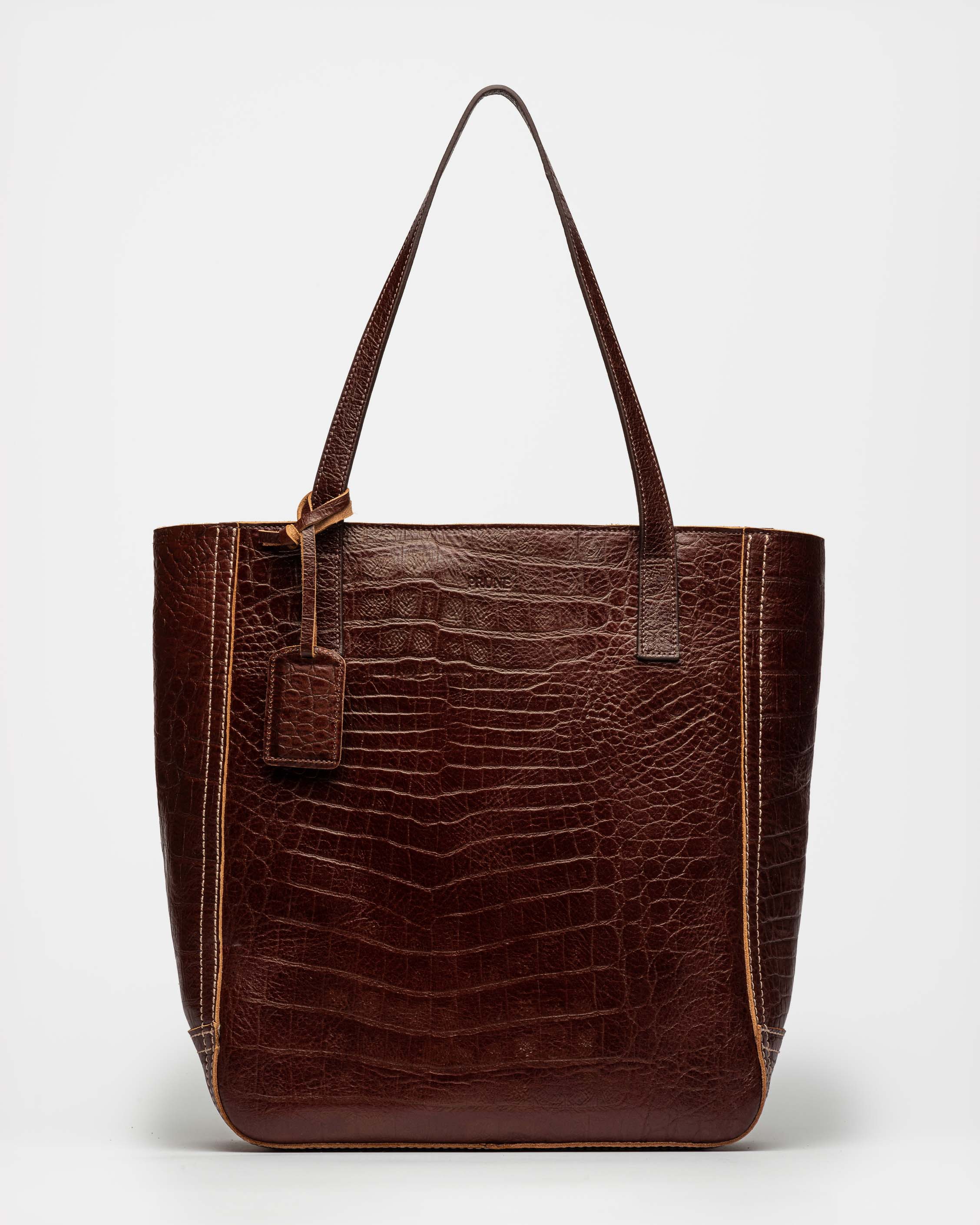 Shopper Vera en cuero croco