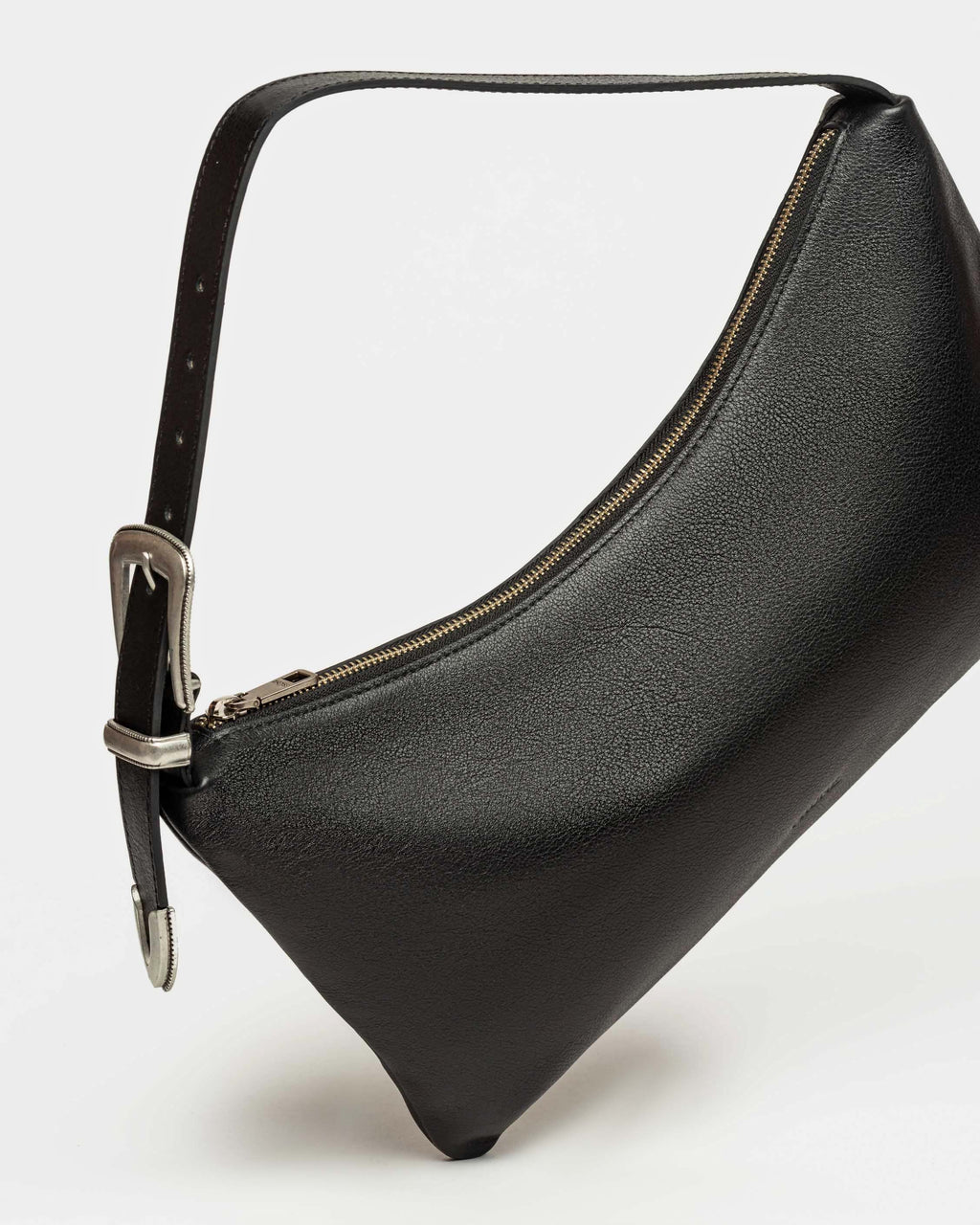 Cartera al hombro Bamboo en cuero graneado