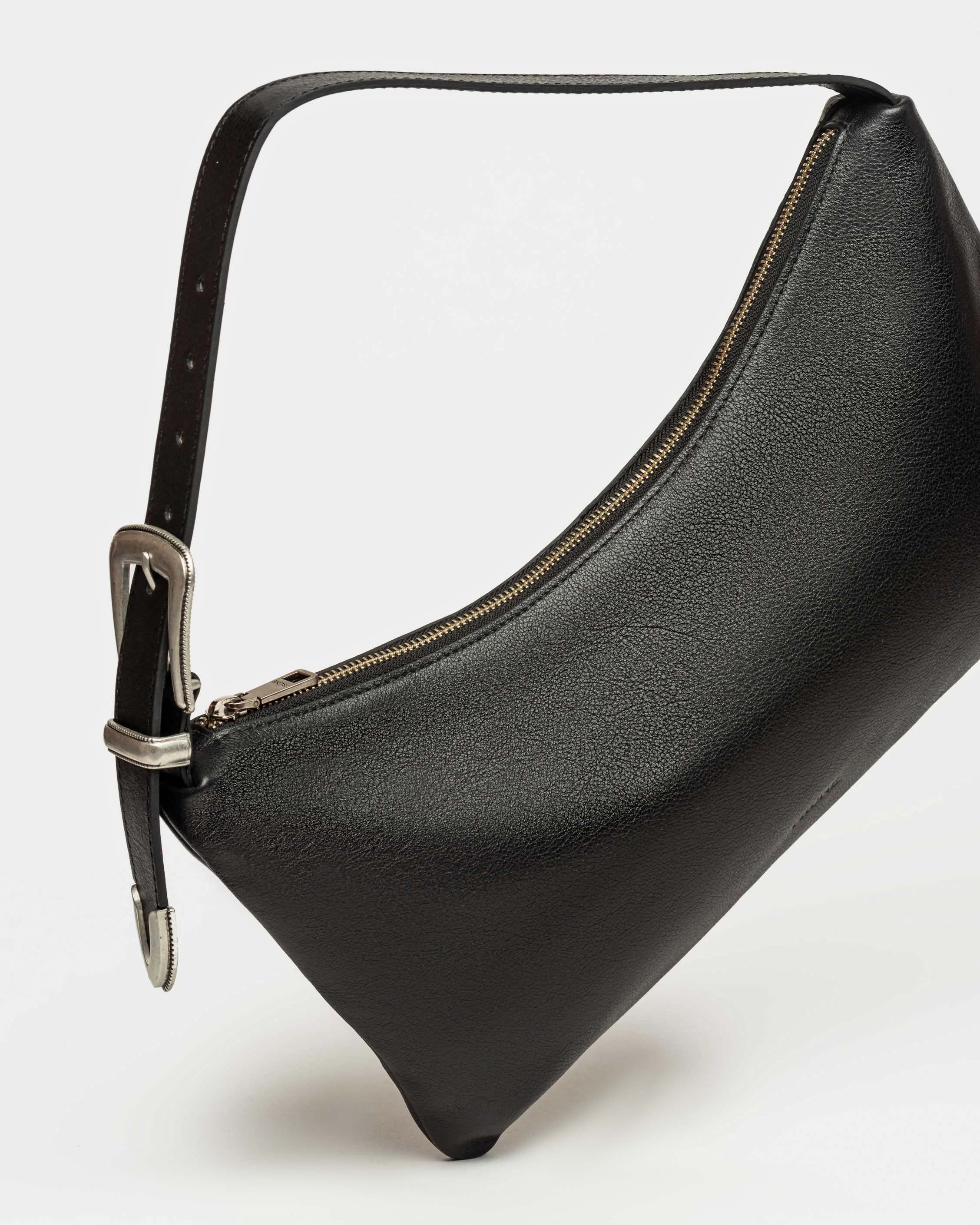 Cartera al hombro Bamboo en cuero graneado