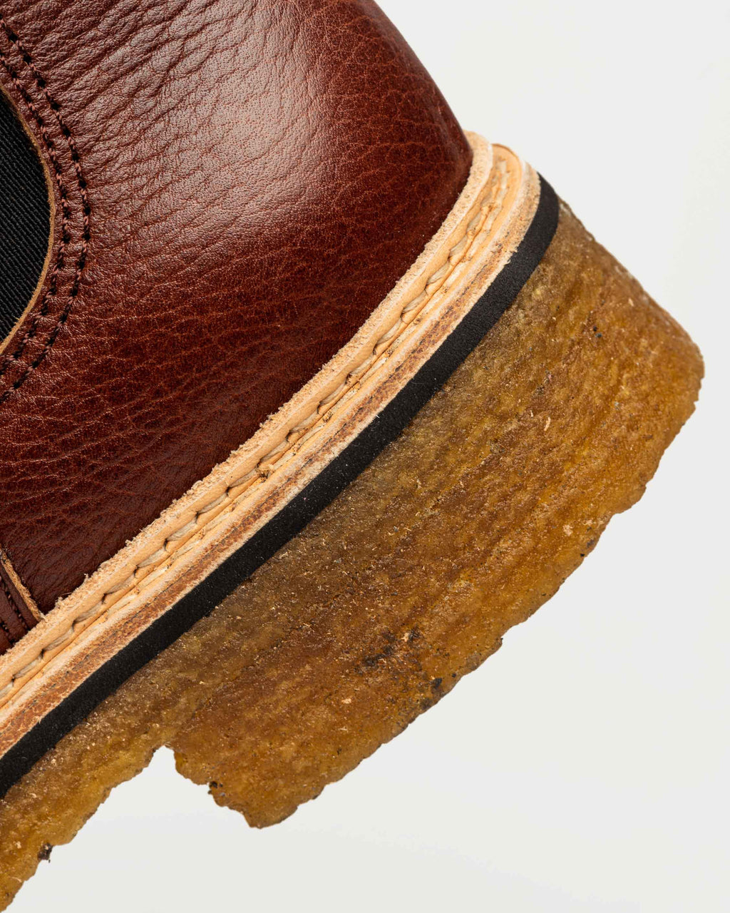 Bota caña baja Brighton en cuero graneado