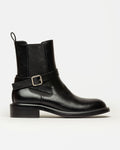 Bota caña media York en efecto cuero