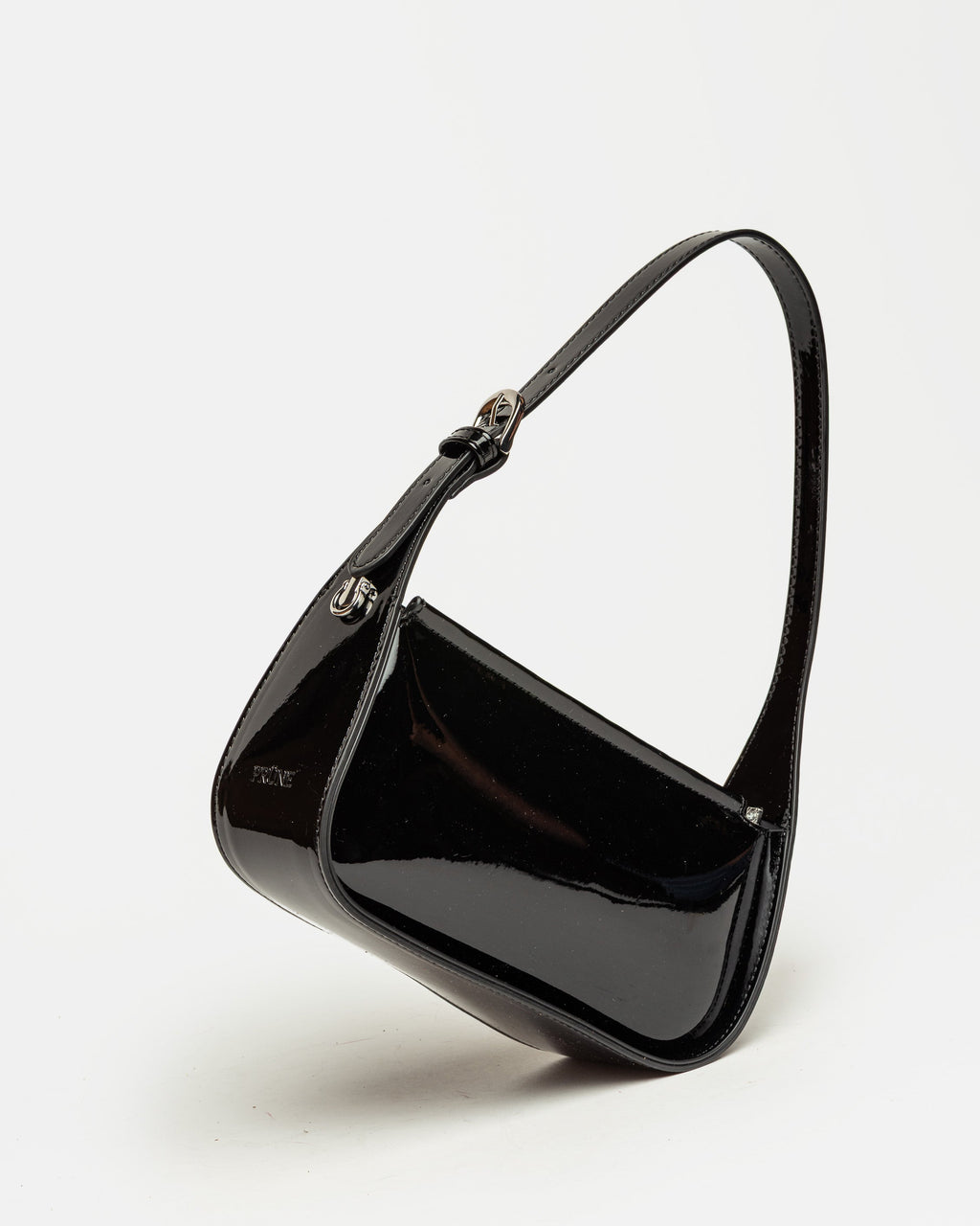 Cartera al hombro Leaf en efecto cuero charol