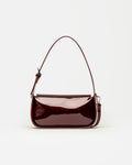 Cartera al hombro Leaf en efecto cuero charol