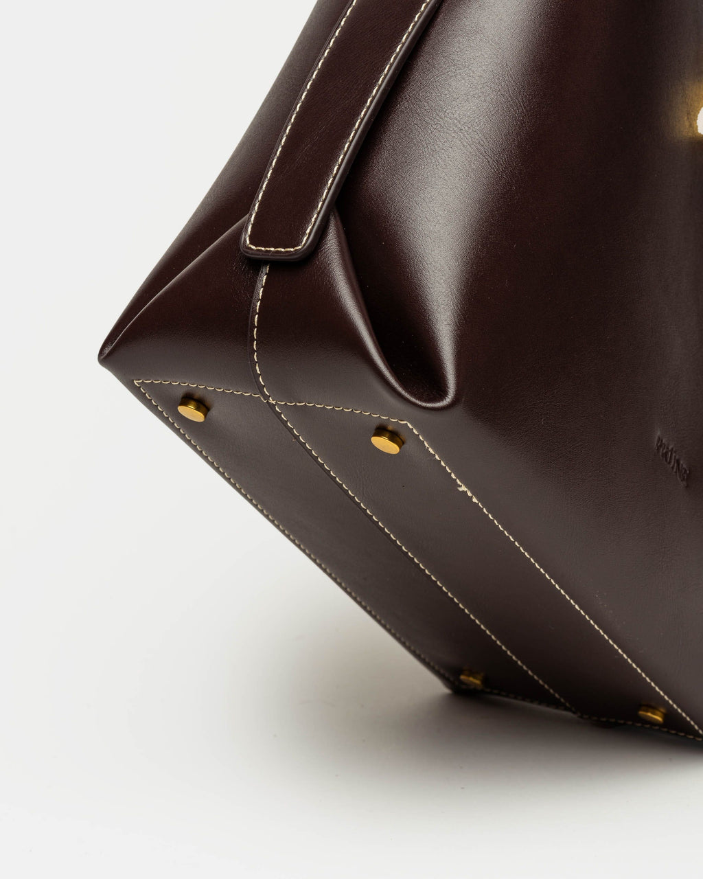 Cartera al hombro The Lock en efecto cuero liso