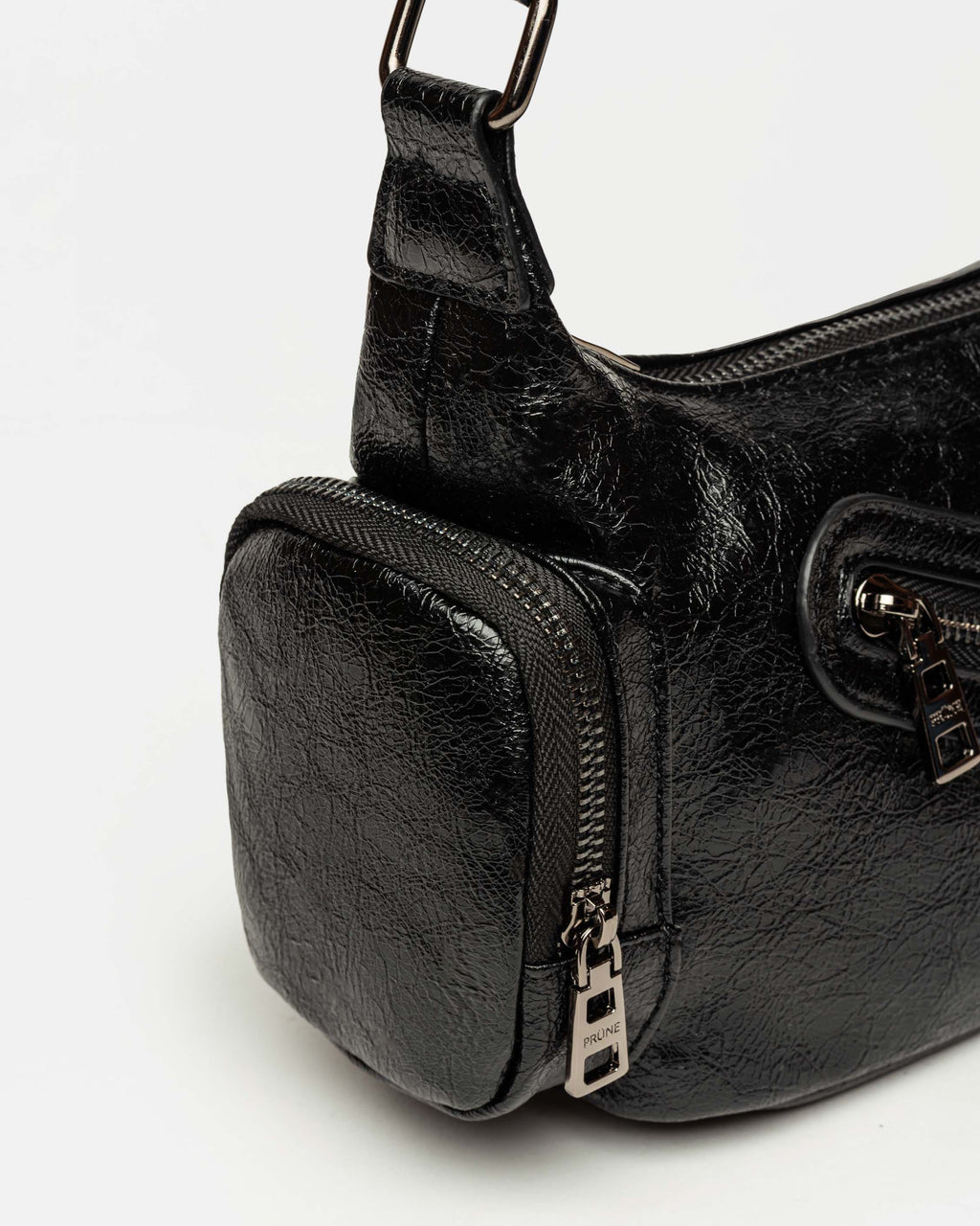 Cartera al hombro Kendall en efecto cuero arrugado