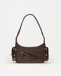 Cartera al hombro Kendall en efecto cuero arrugado