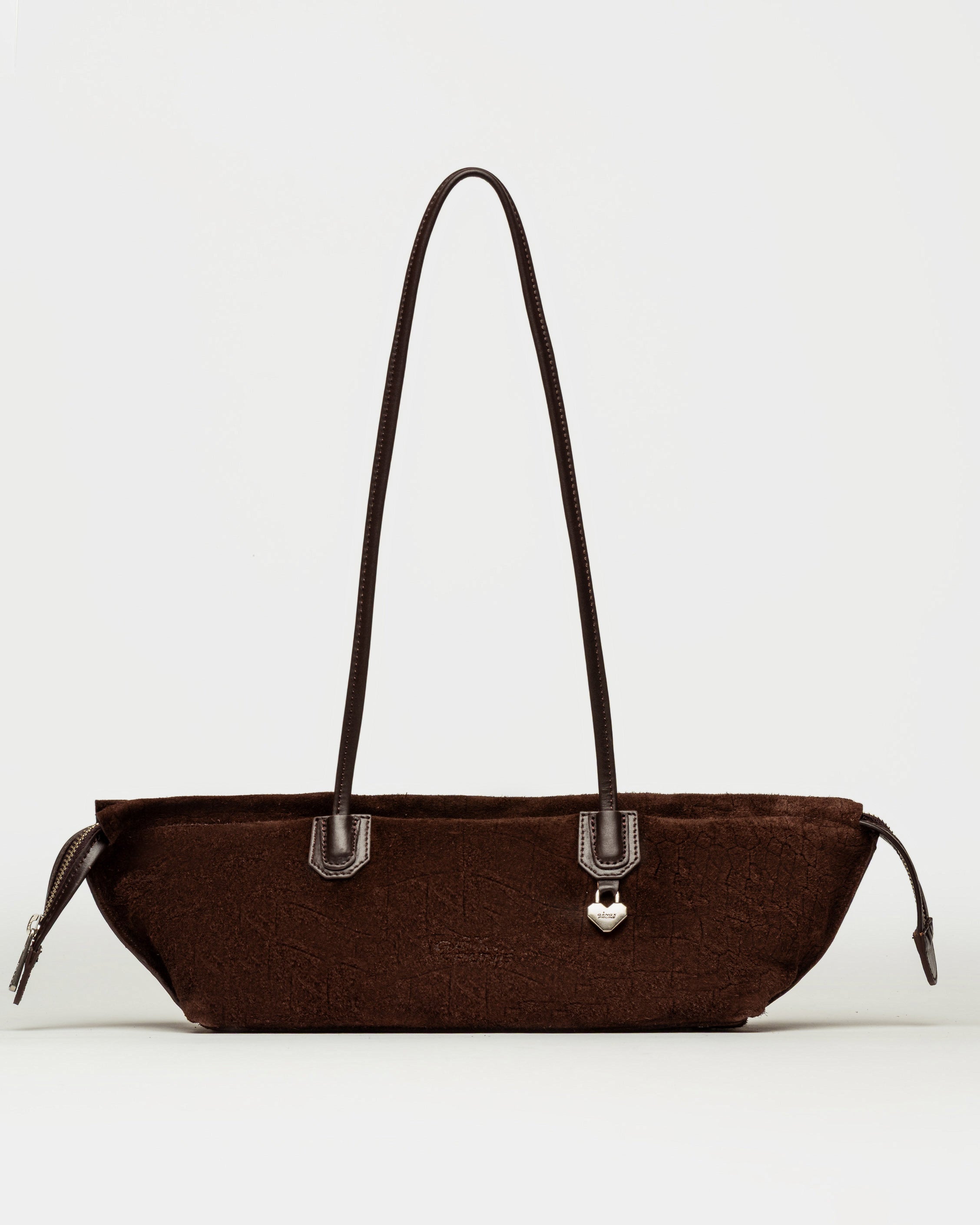 Cartera al hombro Gang en cuero gamuza croco