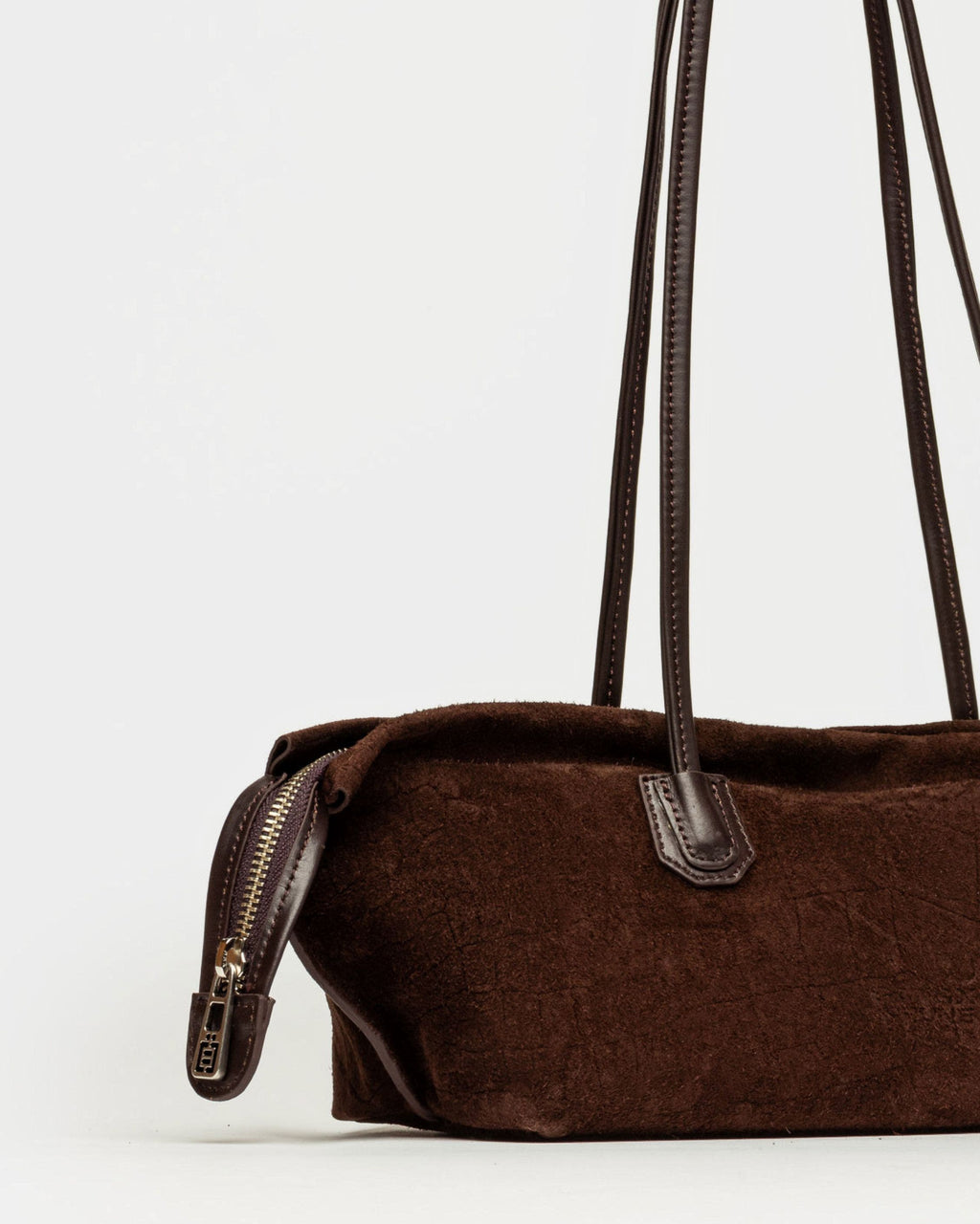 Cartera al hombro Gang en cuero gamuza croco