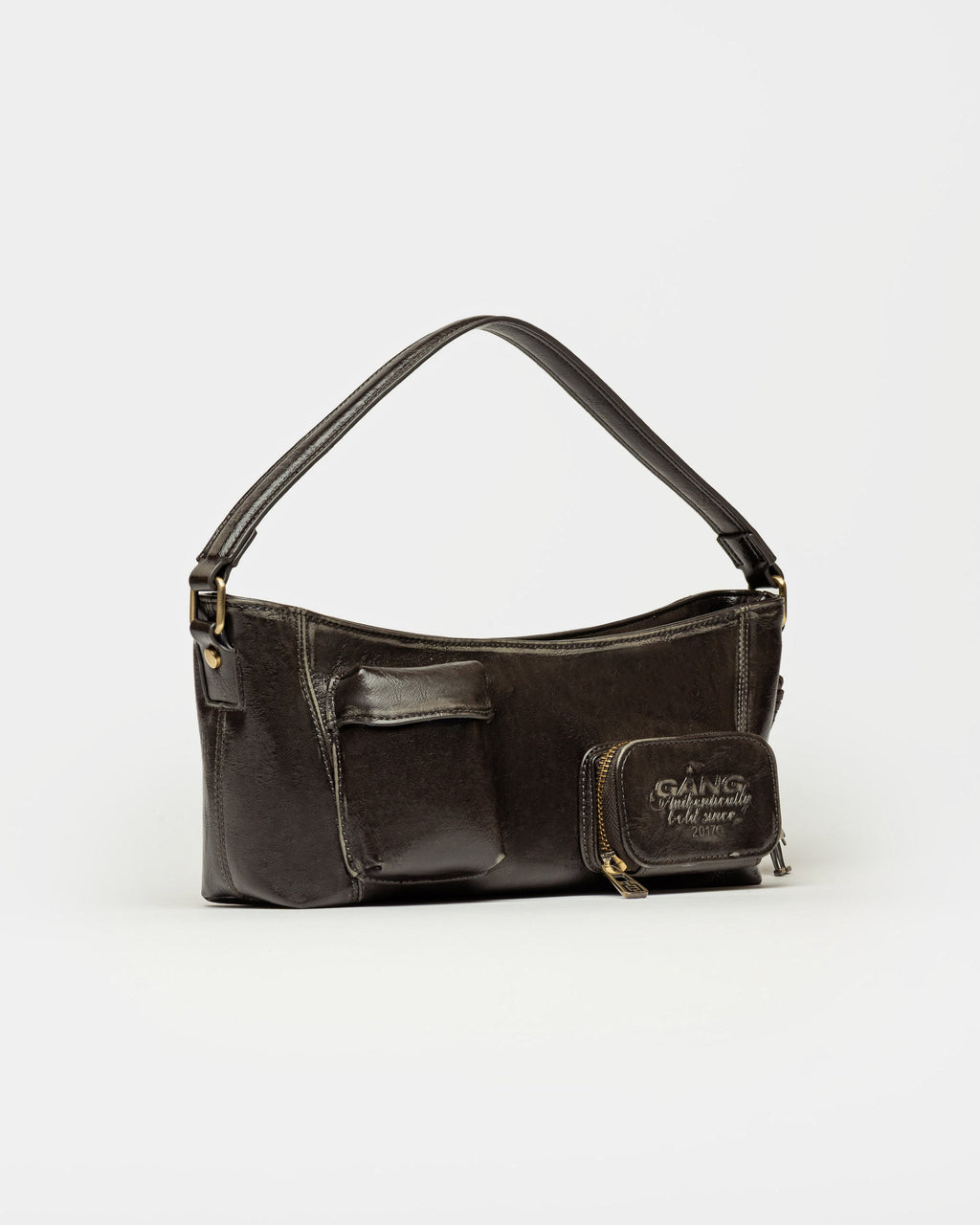 Bolso de hombro The Gang Brushed en efecto cuero liso
