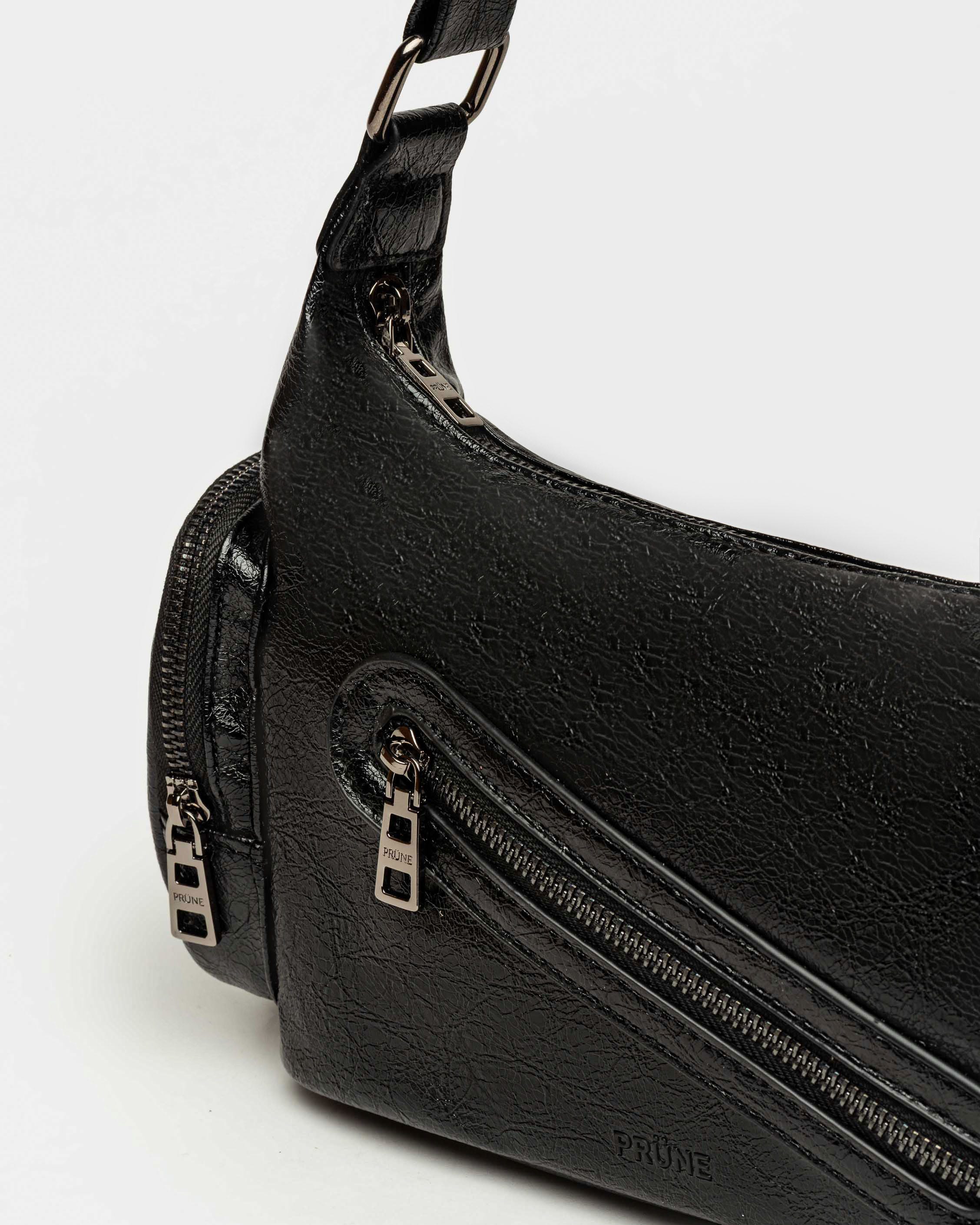 Cartera al hombro Kendall en efecto cuero arrugado