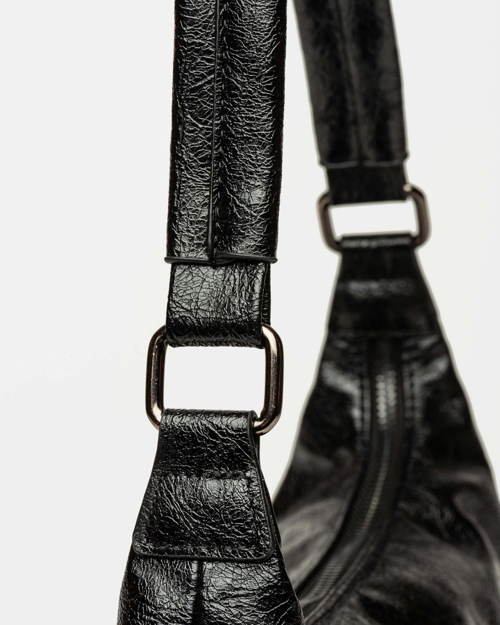 Cartera al hombro Kendall en efecto cuero arrugado