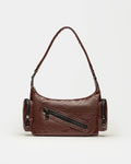 Cartera al hombro Kendall en efecto cuero arrugado