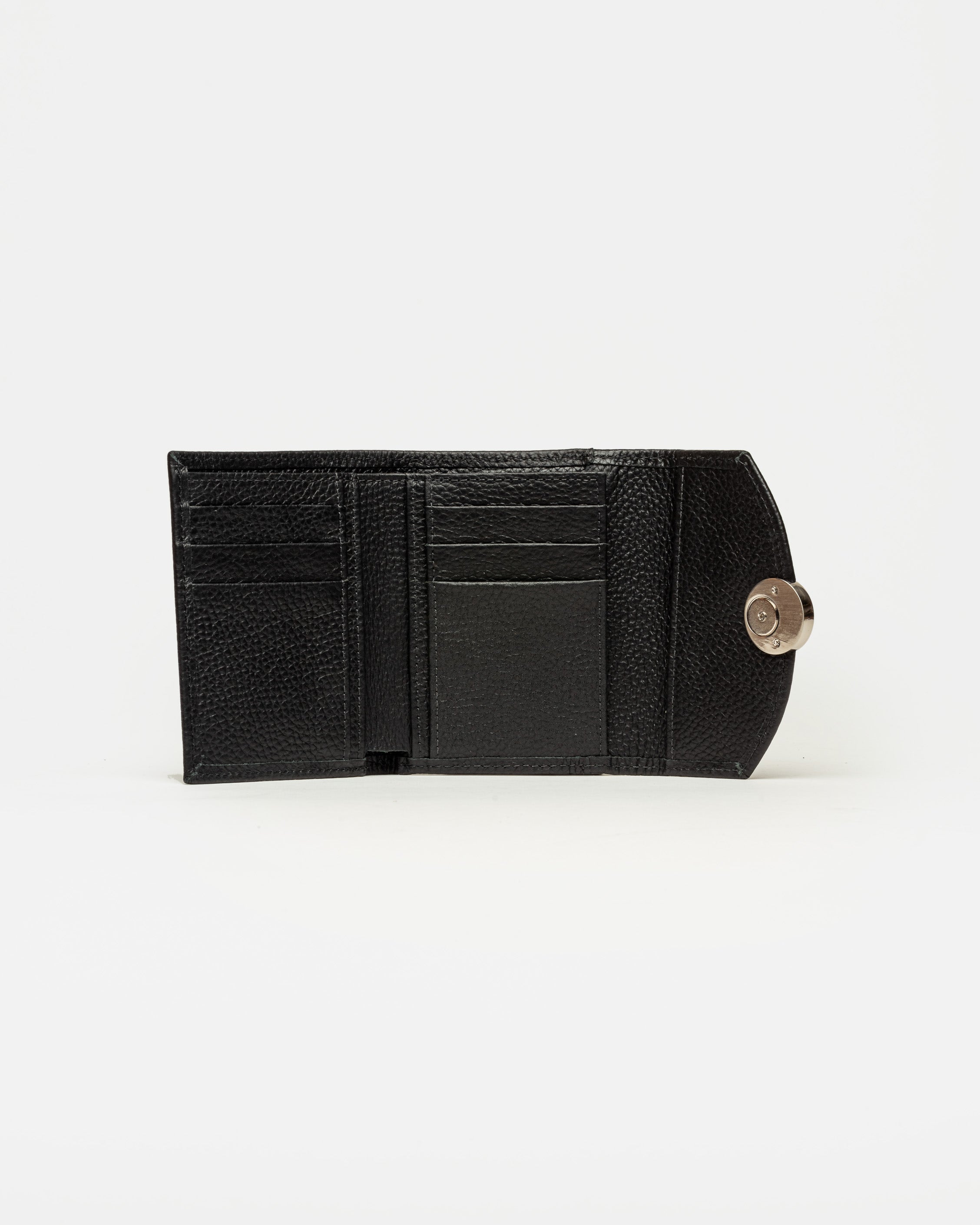 Billetera The Circle en cuero graneado