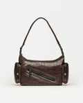 Cartera al hombro Kendall en efecto cuero arrugado
