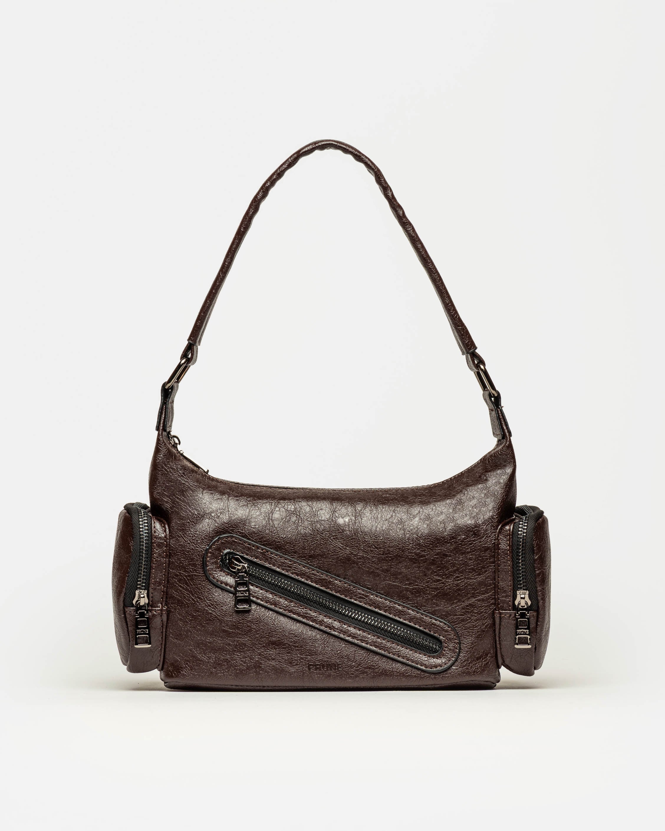 Cartera al hombro Kendall en efecto cuero arrugado