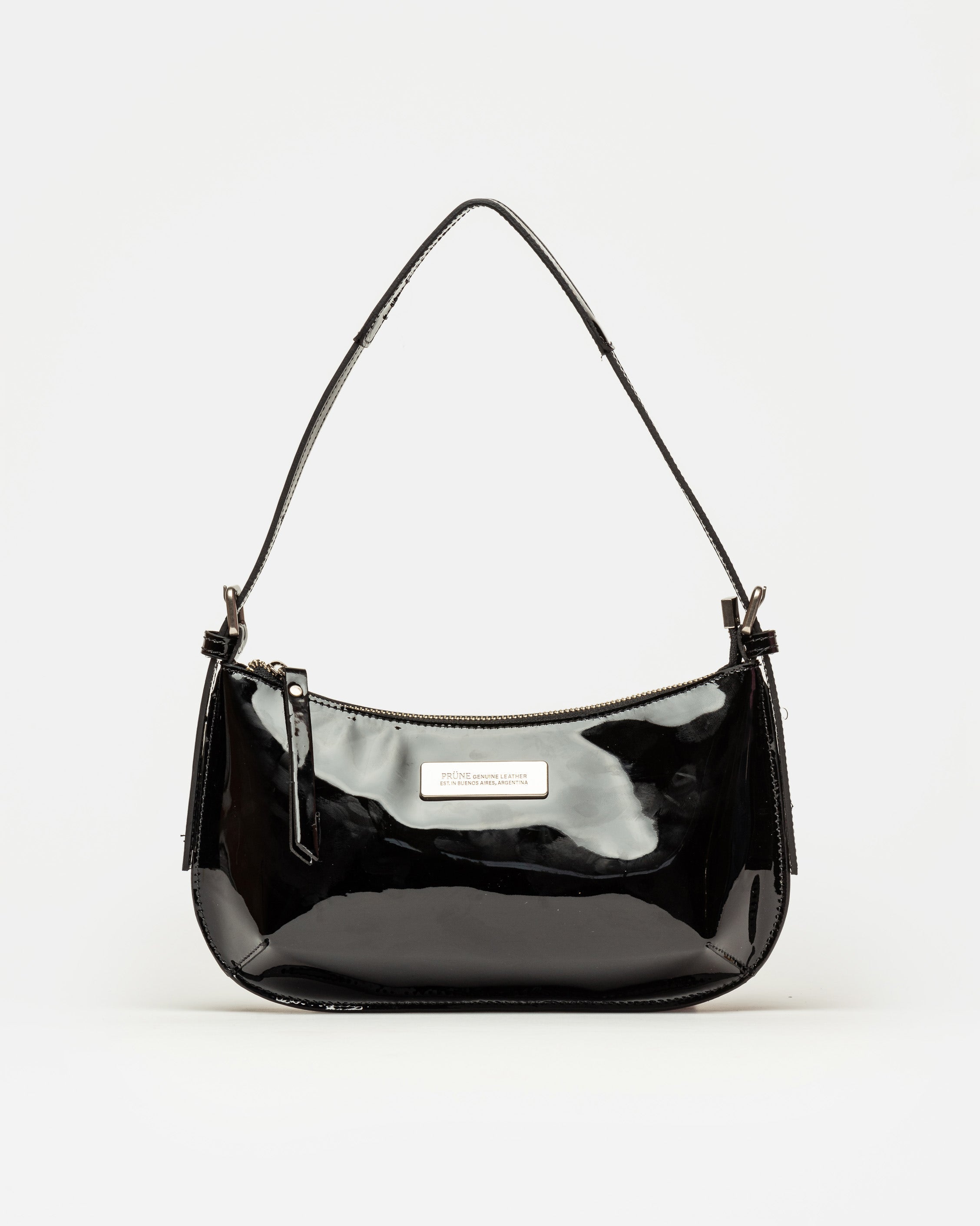 Cartera al hombro Mia en cuero charol