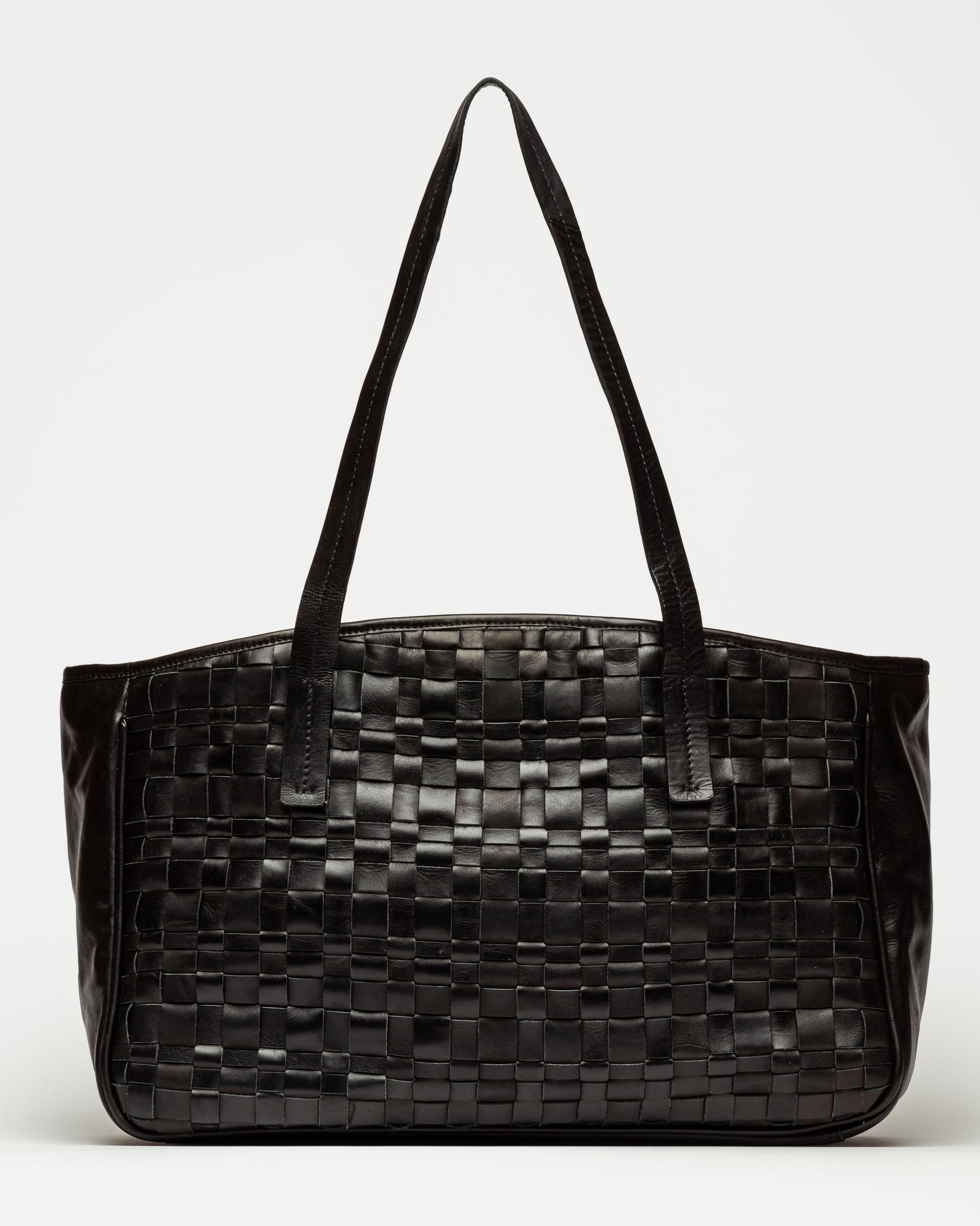Bolso The Knit Bag en cuero graneado