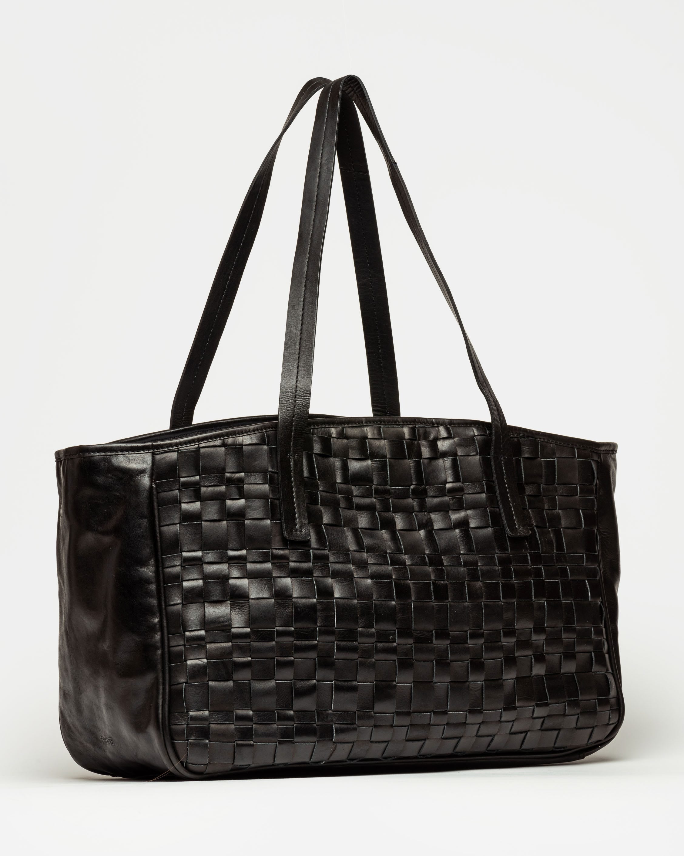 Bolso The Knit Bag en cuero graneado