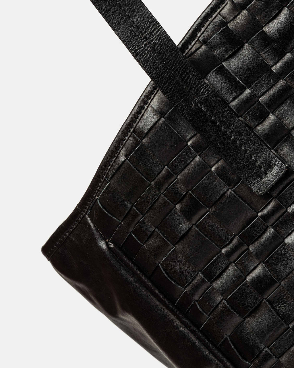 Bolso The Knit Bag en cuero graneado