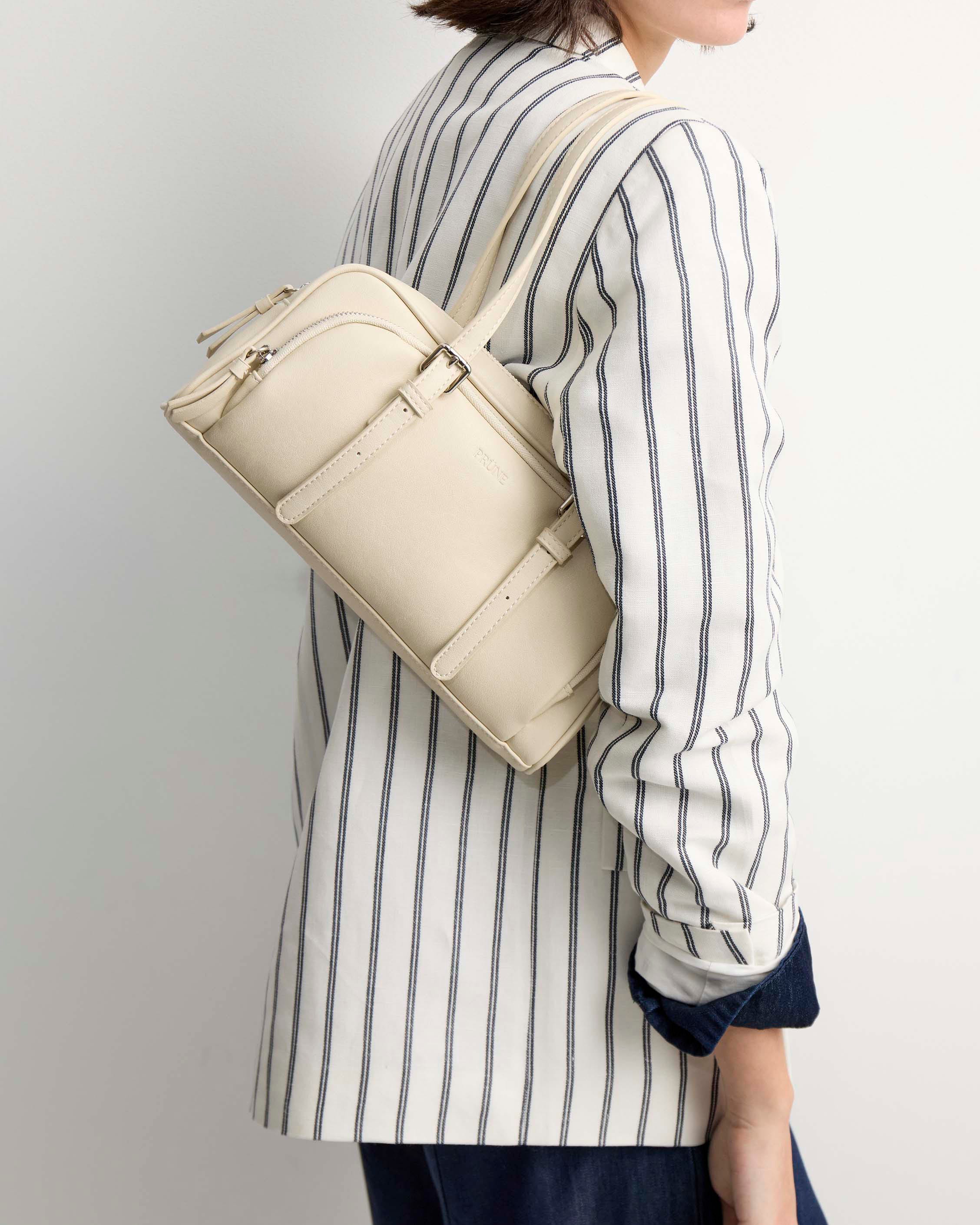 Cartera al hombro Lagoon en efecto cuero liso